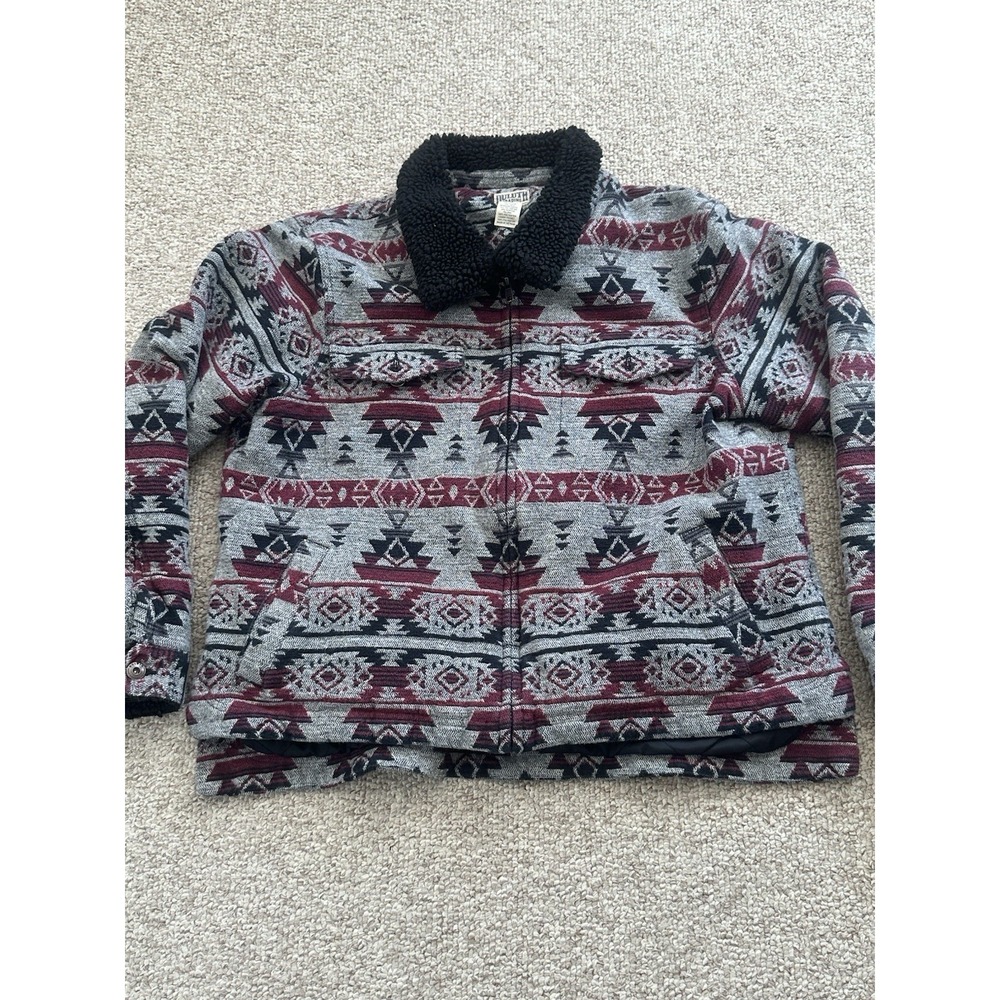 Duluth Trading Co Full Zip Navajo Tribal Blanket Jacket Women's Size XL